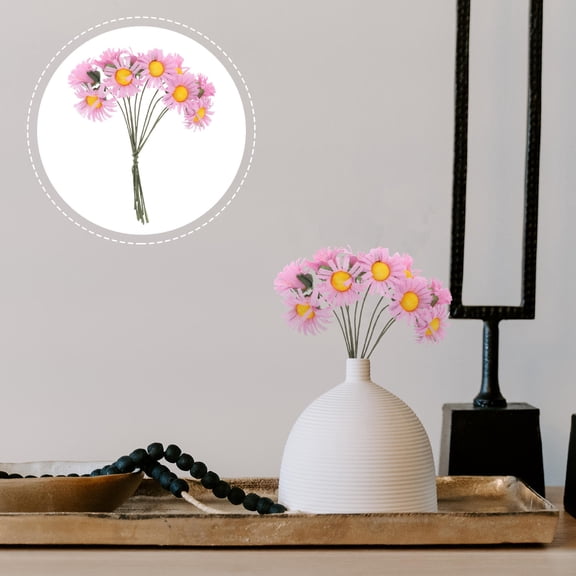 LOLIPPYY 100 Pcs Faux Daisy Flowers Artificial Simulated Daisies for Wedding, Outdoor & Home Decoration