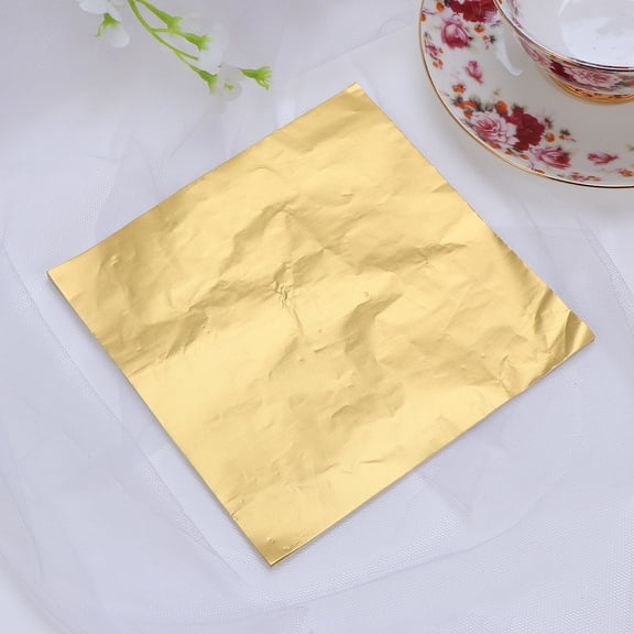 LOLIPPYY 100Pcs Golden Foil Paper for Wrapping Chocolate Candy and Bakery Party Packaging