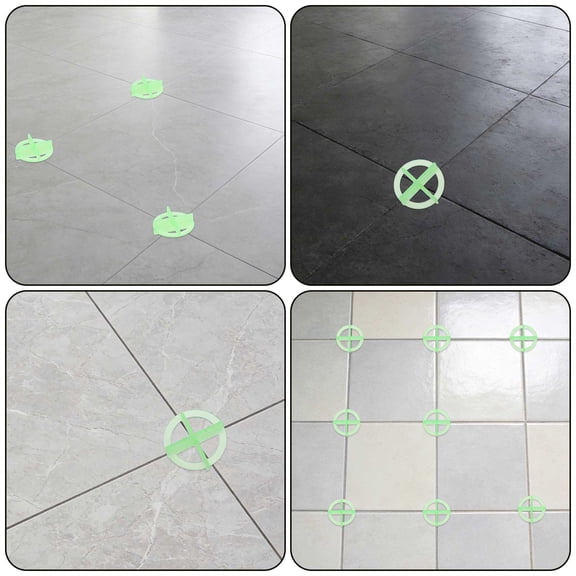 LOLIPPYY 100Pcs Green Tile Leveling System for Floor and Wall Construction Easy to Remove After Use