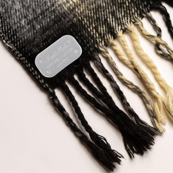 LOLIPPYY 100Pcs Handmade Embossed Fake Labels with Rounded Corners for Crochet Bags Clothing