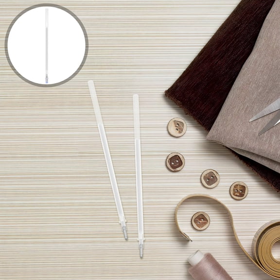 LOLIPPYY 100Pcs Heat Erasable Fabric Marker Pen Refills White for Sewing Embroidery Quilting Pattern Marking