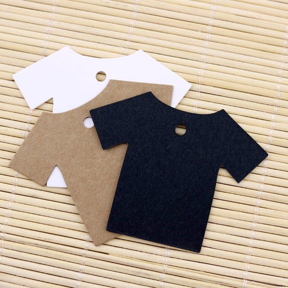 LOLIPPYY Kraft Paper Tags for Scrapbooking and Decoupage Black 100Pcs