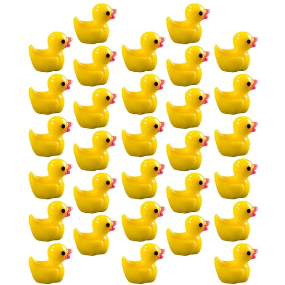 LOLIPPYY 100Pcs Little Animals Figures Duck Shape Resin Decoration for General Users at Home