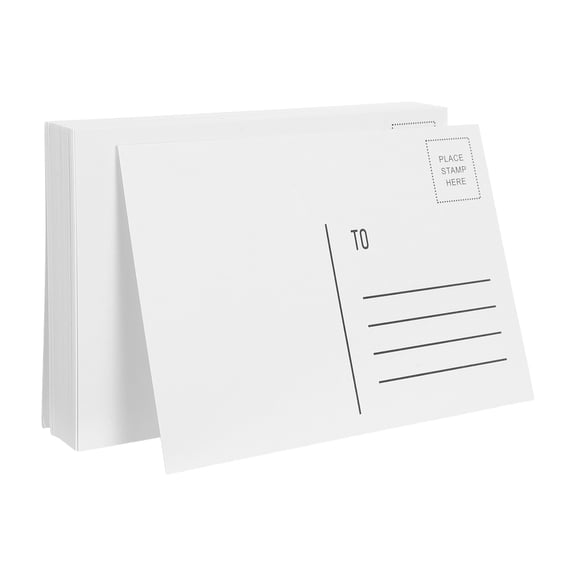 LOLIPPYY 100Pcs White Bulk Mail Postcards with Strong Adhesive Closure for Secure Mailing