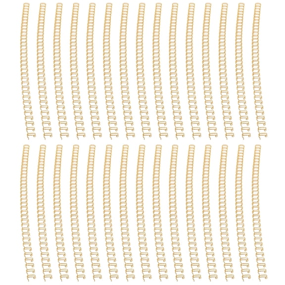 LOLIPPYY Metal Golden Coil Binding Spines 34Hole Universal Design for Office 100Pcs