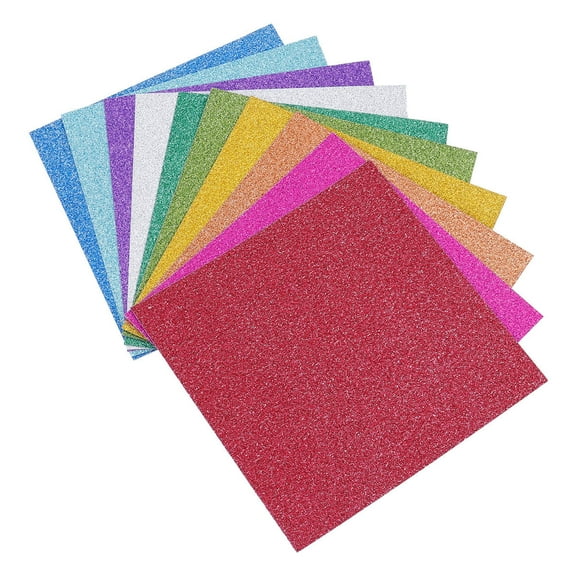 LOLIPPYY 100Pcs Multipurpose Glitter Paper Material for Sparkling DIY Making Crafts