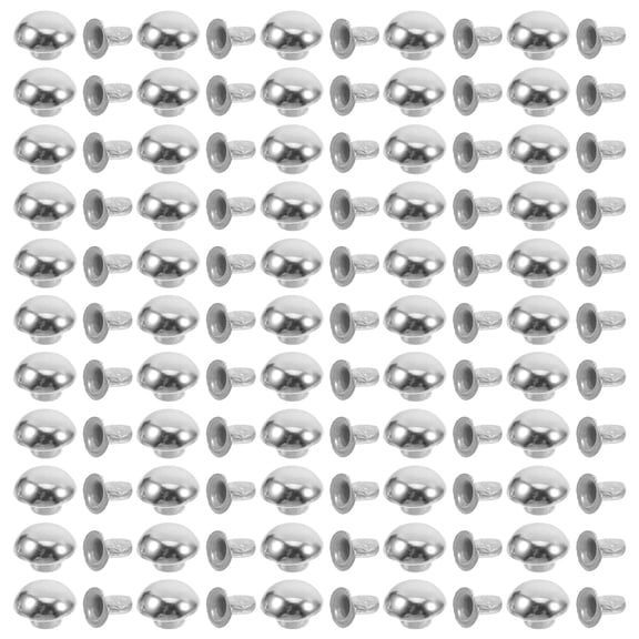 LOLIPPYY 100Pcs Mushroom Metal Rivets Plated Silver Durable Hard Metal DIY Decorative Studs for Home Use