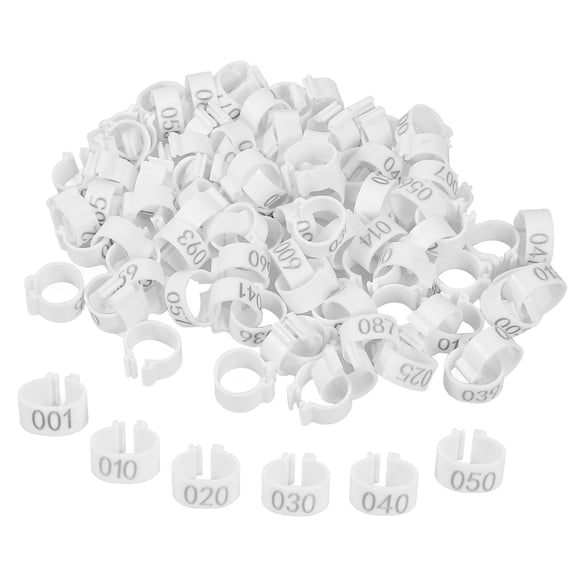 LOLIPPYY 100 Pieces Numbered Leg Bands for Bird Identification and Tracking