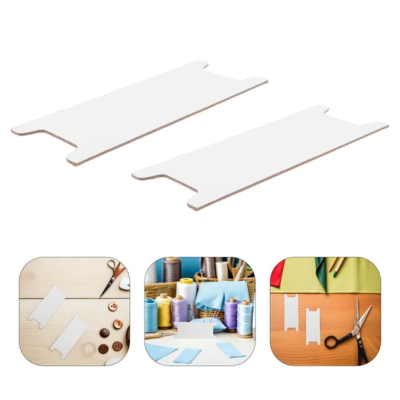 LOLIPPYY 100Pcs Paper Thread Spool Holders for Tanglefree Sewing Thread and Ribbon Organization