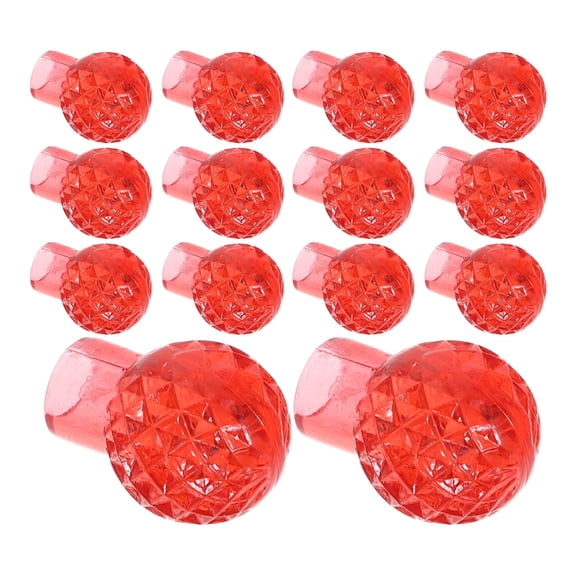 LOLIPPYY 100Pcs Pineapple Light Cover for String Lights Red Decorative Plastic Lampshade for Outdoor Wedding Garden