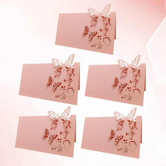 LOLIPPYY 100Pcs Pink Table Name Cards Wedding Seat Cards for Elegant Party Decor