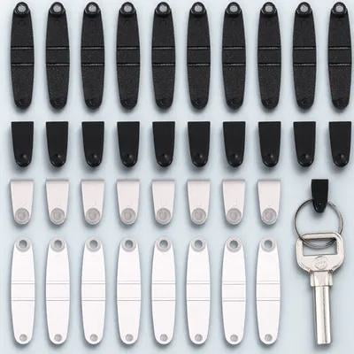 LOLIPPYY 100Pcs Plastic Keychain Clip Assorted Colors Durable Foldable Flexible Clips for Home Use