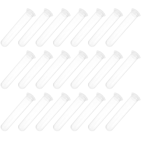 LOLIPPYY 100Pcs Plastic Laboratory Centrifuge Tubes with Caps Leak Proof Round Bottom