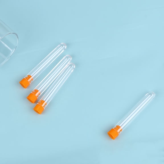 LOLIPPYY 100Pcs Plastic Tubes with Caps Cylindrical for Travelers