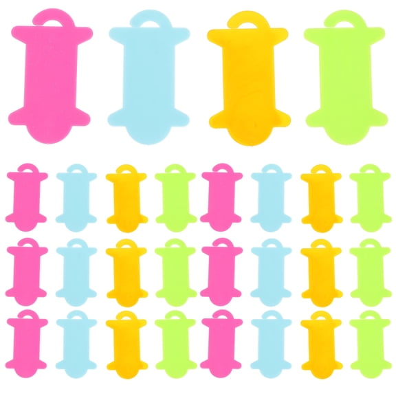 LOLIPPYY 100Pcs Plastic Yarn Bobbin Tool for Sewing Cross Stitch DIY Crafts Embroidery Accessories