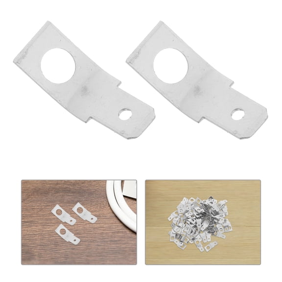 LOLIPPYY 100Pcs Plated Silver Brass Electrical Link Plate Spade Lug Connector for Heavy Duty Power Cables