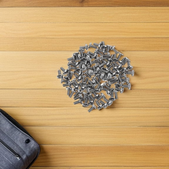 LOLIPPYY 100Pcs Plated Silver Truss Head Bolts with Nickel Plating for Secure Furniture Fastening