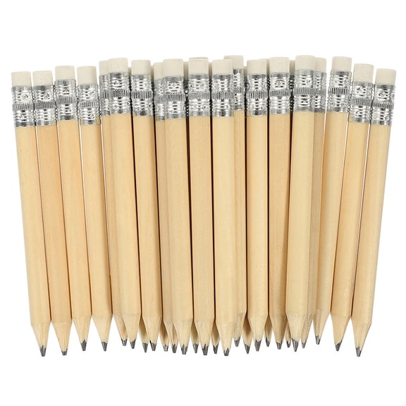 LOLIPPYY 100Pcs Portable Wooden Pencils Khaki Ergonomic Design for Office Drawing and Sketching