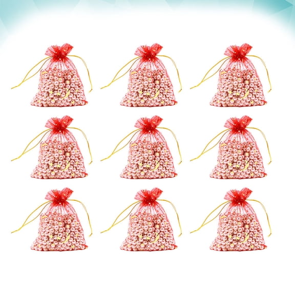 LOLIPPYY 100Pcs Red Drawstring Storage Bags Candy Bags Durable for Party Favor Use