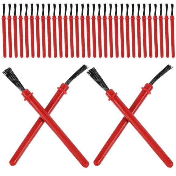 LOLIPPYY 100Pcs Red Paint Brush Set Ergonomic Design for Versatile Painting Techniques