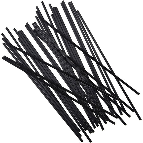LOLIPPYY 100Pcs Replaceable Black Diffuser Sticks Wear Resistant Aromatherapy Rods for Home