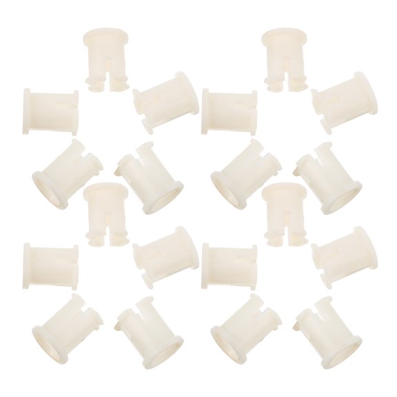 LOLIPPYY 100Pcs Replacement Plastic Caster Socket Sleeves Light Yellow for Furniture Rolling Chairs