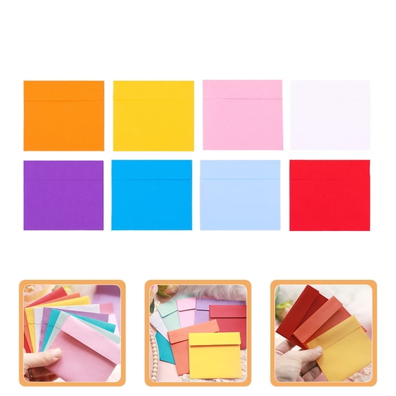 LOLIPPYY 100Pcs Retro Style Invitation Envelopes with Blank Covers for Custom Decoration and Writing