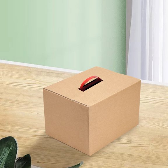 LOLIPPYY 100Pcs Reusable Red Box Handles with Strap for Carrying and Shipping Boxes