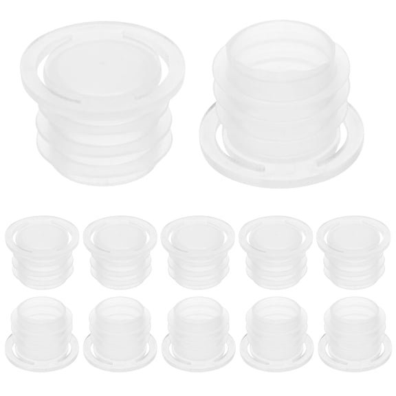 LOLIPPYY 100Pcs Sealing Caps Bottle Lids White PE Reusable Leak-proof Simple Design for General Users Bar