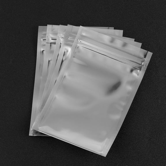 LOLIPPYY 100Pcs Shielding Chip Bag Silver Double Sided Coating Anti Static for Electronic Components Storage