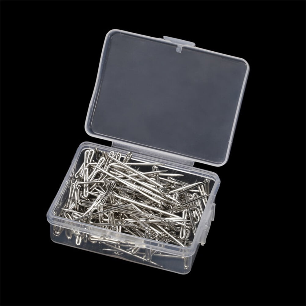 LOLIPPYY 100Pcs Simple Silver T Pins for Wig Model Use Stainless Steel ...