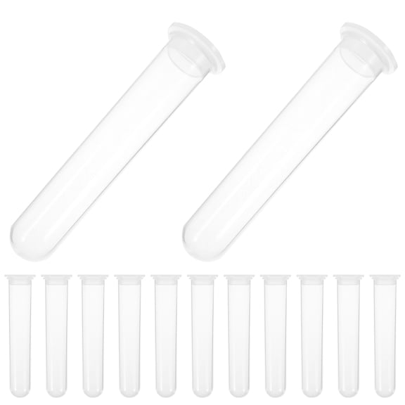 LOLIPPYY 100Pcs Small Laboratory Centrifuge Tubes Plastic Transparent with Leak Proof Caps