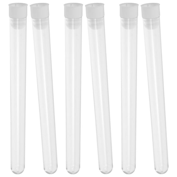 LOLIPPYY 100Pcs Small Test Tubes with Caps Transparent Plastic Tubes for Needle and Bead Storage