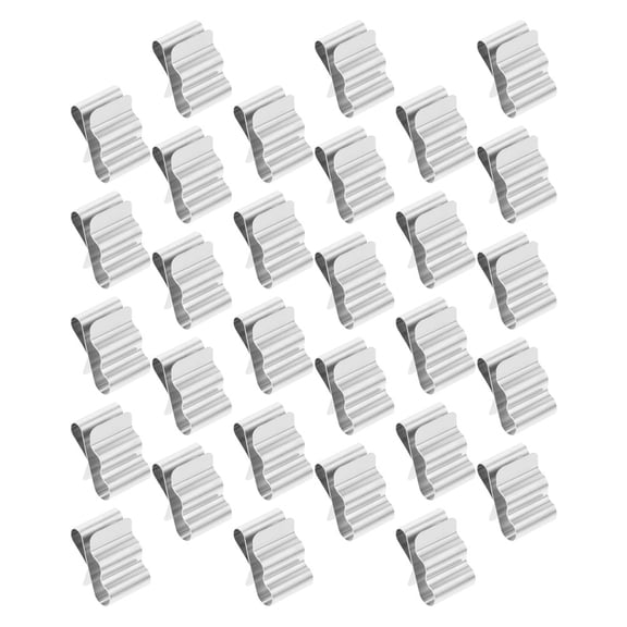 LOLIPPYY 100Pcs Stainless Steel Wire Clips for Trailer Wiring Frame Cable Clamps Plated Silver Color