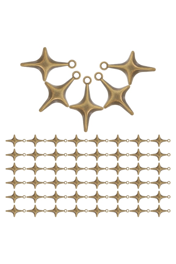 100Pcs Star Bag Charm Alloy for Jewelry Making Supplies and Special Occasions