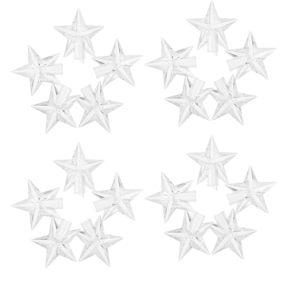 LOLIPPYY 100Pcs Star Shaped Transparent Plastic Lamp Bulb Covers for String Light Accessories