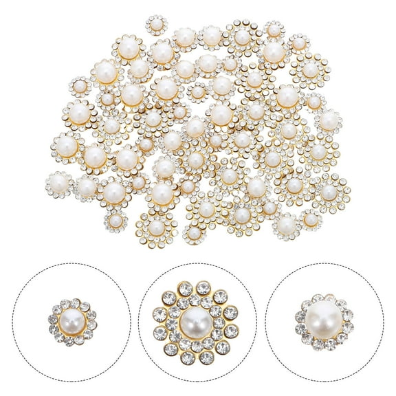 LOLIPPYY 100Pcs Stylish Rhinestone Buttons for Sewing Decorative Details on Jackets and Hats