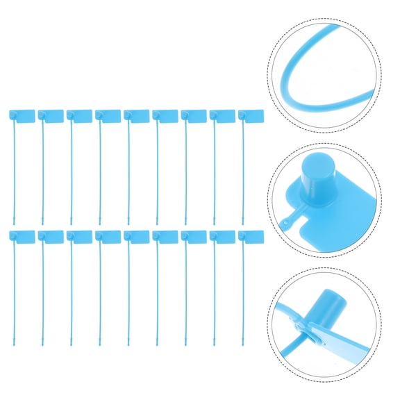 LOLIPPYY 100Pcs Tag Lock Cable Tie Blue Durable Plastic Self-Locking Shoe and Bag Organizer