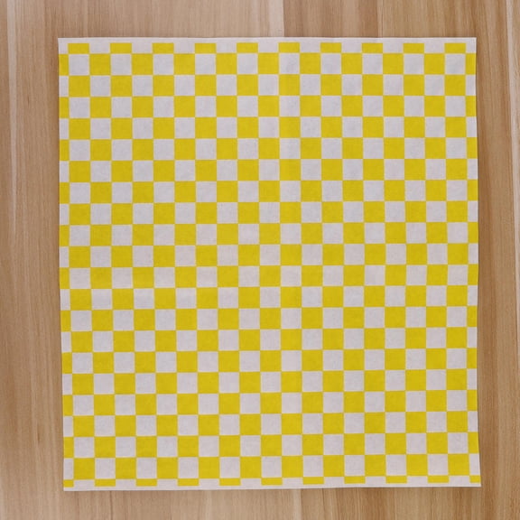 LOLIPPYY 100Pcs Thick Yellow Paper Baking Sheets for Food Wrapping and Decoration