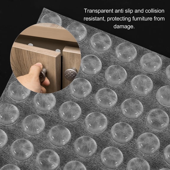 LOLIPPYY 100Pcs Transparent Bump Dots Stickers for Low Aids Visually Impaired Self Adhesive Door Bumpers