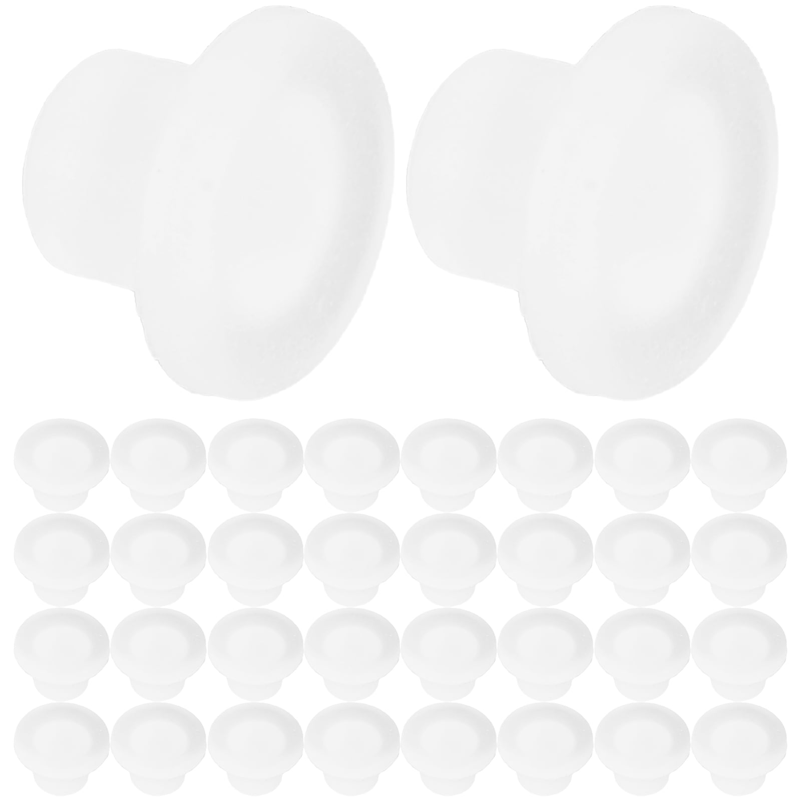 LOLIPPYY 100-Pack Clear Silicone Button Plug Caps for Bookcase Panel ...