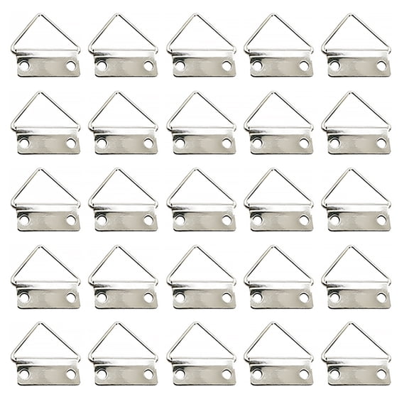 LOLIPPYY 100-Pack Triangle Picture Frame Hanging Hooks, Metal with Smooth for Wall Decor