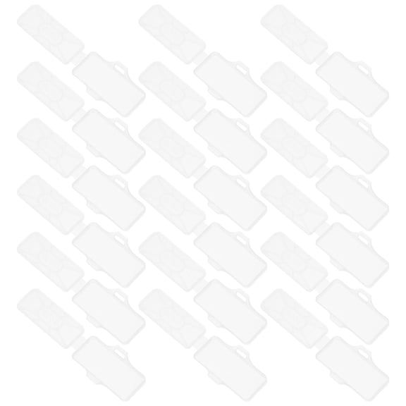 LOLIPPYY 100Pcs White Cable Identification Case for Electric Wire with Smudge Resistant Protective Design