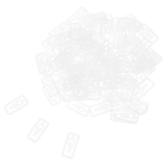 LOLIPPYY 100Pcs White Elastic Clothes Clips Plastic Rectangular Shirt Folding Clips for Shirt Shaping