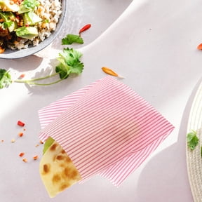 LOLIPPYY 100Pcs White Food Wrapping Paper Sheets Lightweight Check Pattern for Bakery and Kitchen Use