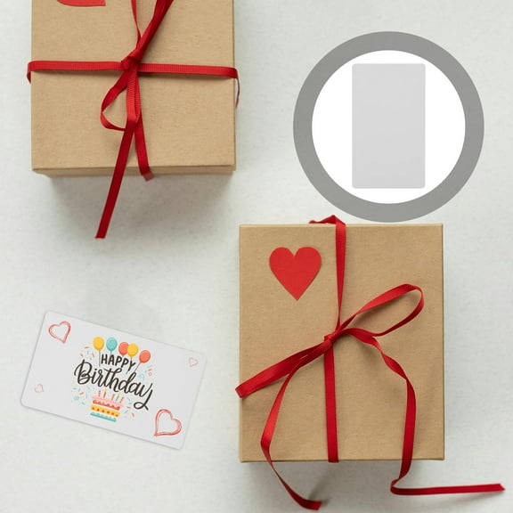 LOLIPPYY 100-Pack White Kraft Message Cards Double-Sided Memo Pads for Notes, Wedding Favors, Tags, and Crafts
