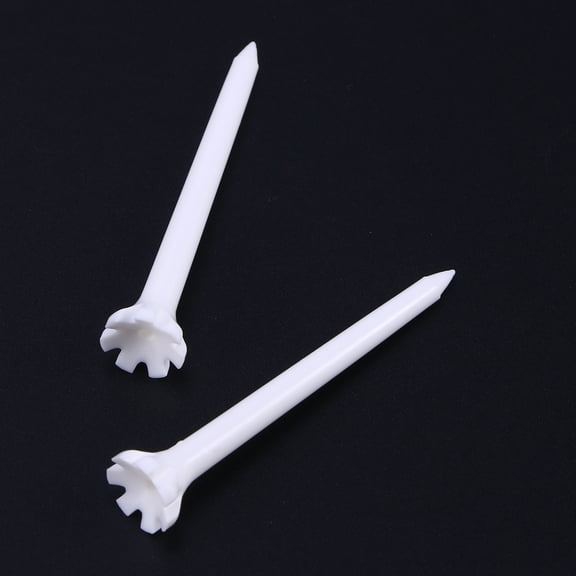 LOLIPPYY 100Pcs White Plastic Golf Tees Firm Structure Lightweight Tee Pegs for Golf