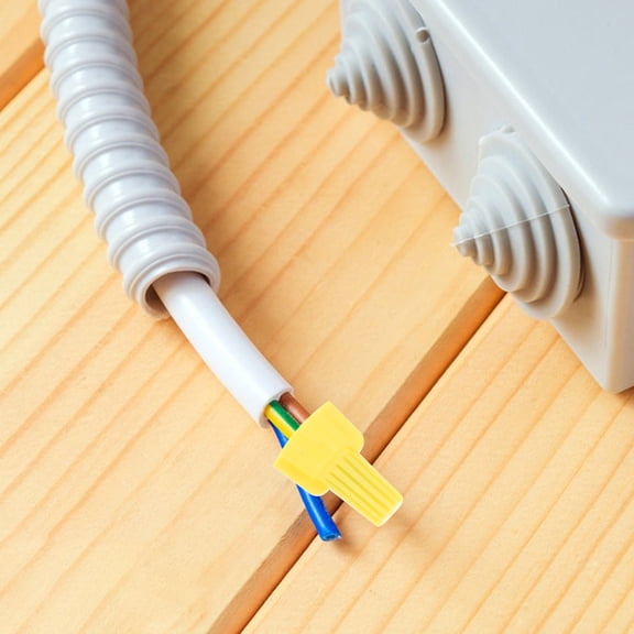 LOLIPPYY 100Pcs Wire Connector Nuts Yellow Electrical Wire Terminal Kit for Quick Use