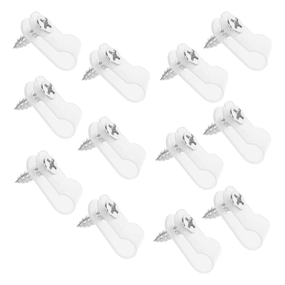 LOLIPPYY 100Set Wire Clamps White Nylon and Stainless Steel for Indoor Use Cable Management