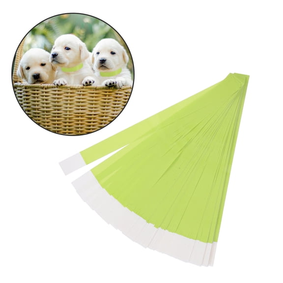 LOLIPPYY 100pcs Adjustable Puppy ID Bands for Newborn Pets Safety and Easy Tracking